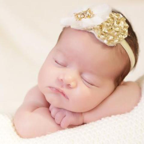 Ivory Gold Headband - Chic Crystals