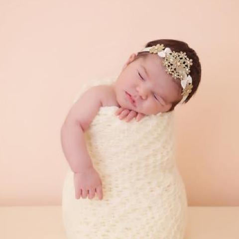 Gold Flower Headband - Chic Crystals