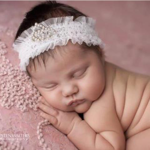 Pearl Tiara Headband - Chic Crystals