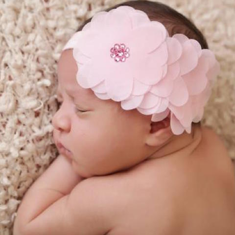 Chiffon Flower Headband - Chic Crystals