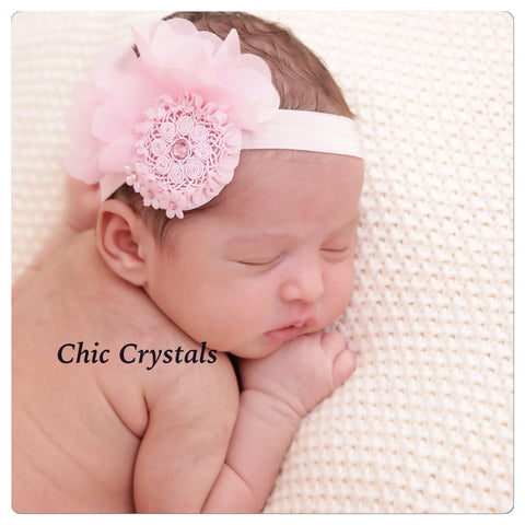Chiffon Crystals Headband - Chic Crystals