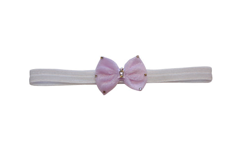 Velvet Bow Headband - Chic Crystals