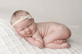 Red Silver Bow Headband - Chic Crystals