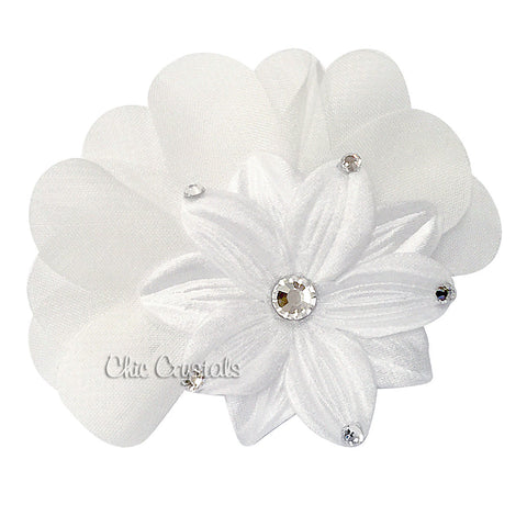 Flower Hair Clip - Chic Crystals