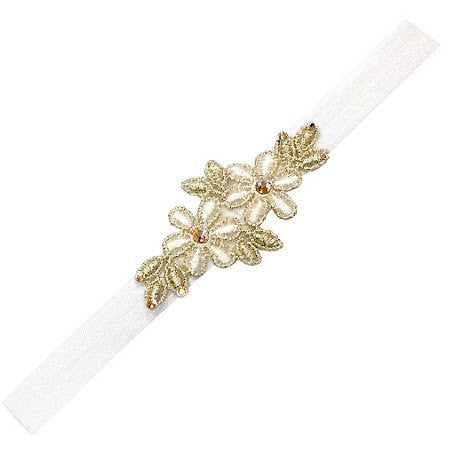 Rose Vintage Headband - Chic Crystals