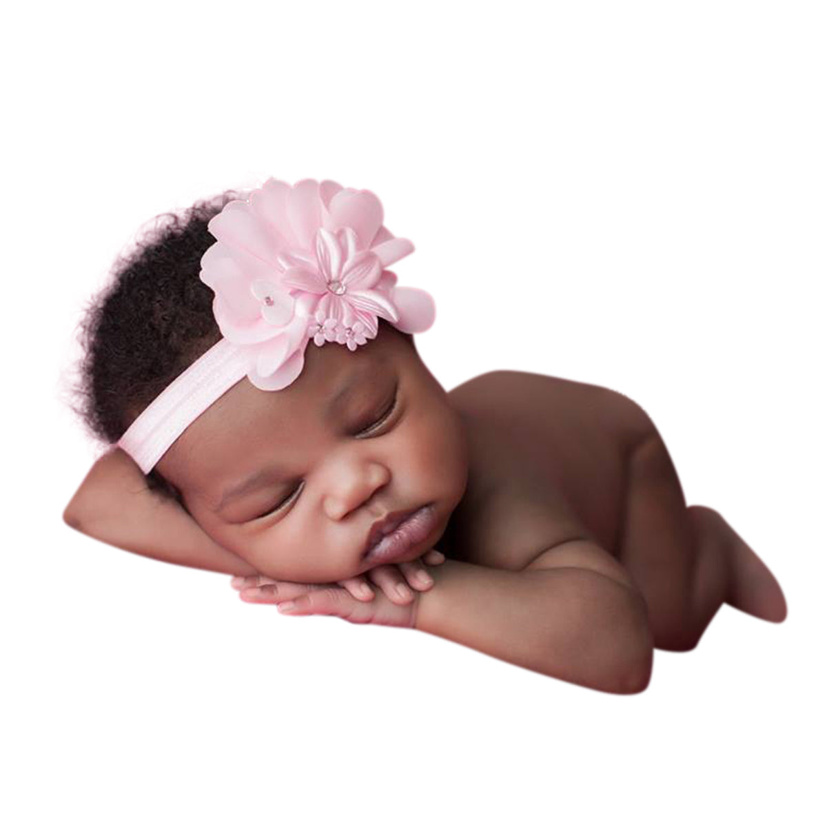Pink Flower Headband - Chic Crystals