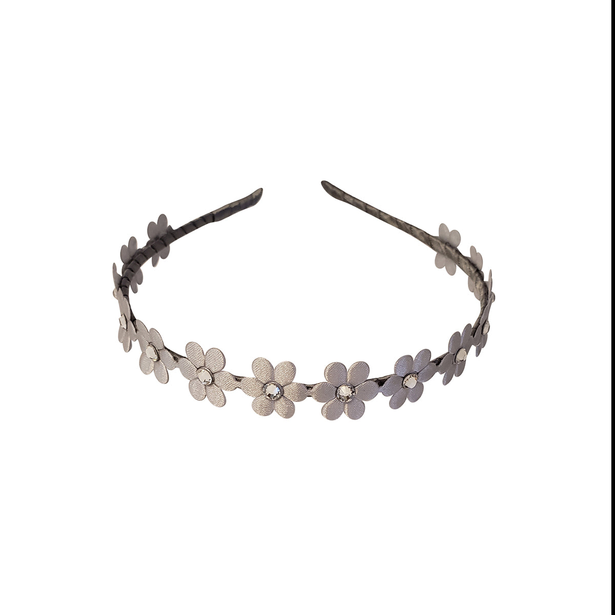 Flower Hard Headband - Chic Crystals