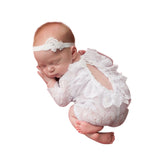 White Newborn Romper - Chic Crystals