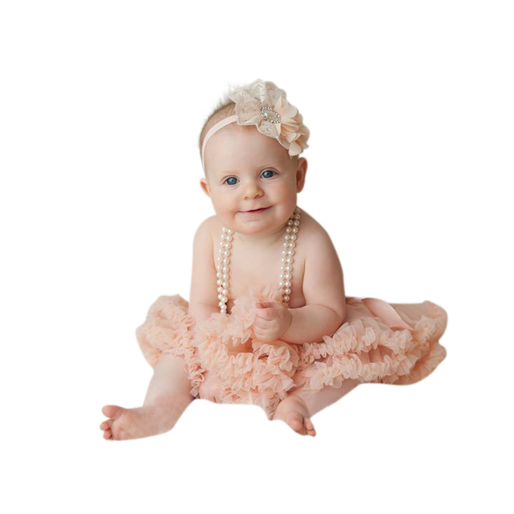 Peach Lace Headband - Chic Crystals