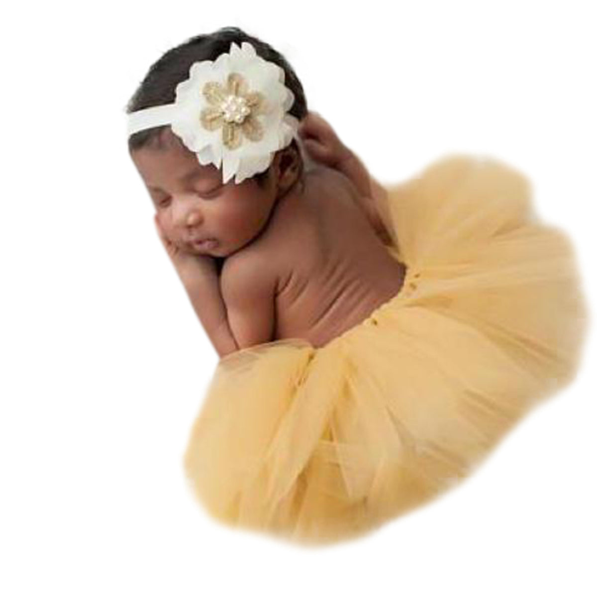 Gold Ivory Tutu Set - Chic Crystals
