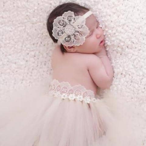 Ivory Tutu Band Set - Chic Crystals